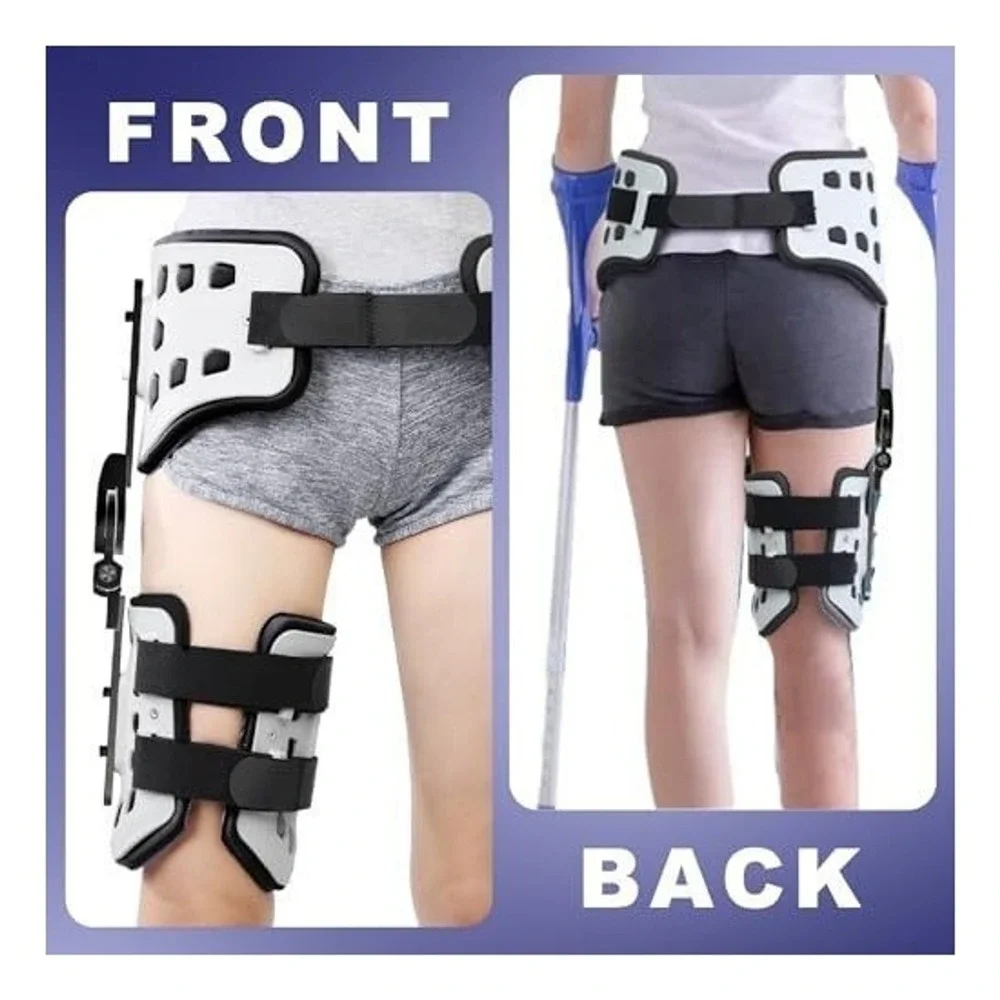 EZWORK Hip Abduction Brace ROM Hinged Orthosis Adjustable Post-Op Recovery Suppo
